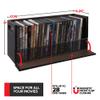 Faux Leather DVD & CD Storage Box - Movie Shelf Organizer for Blu-Ray, Video Game Cases, VHS Tape Display Stand, Disc Holder Can Store Up to 28 DVDs & 40 CDs view 3