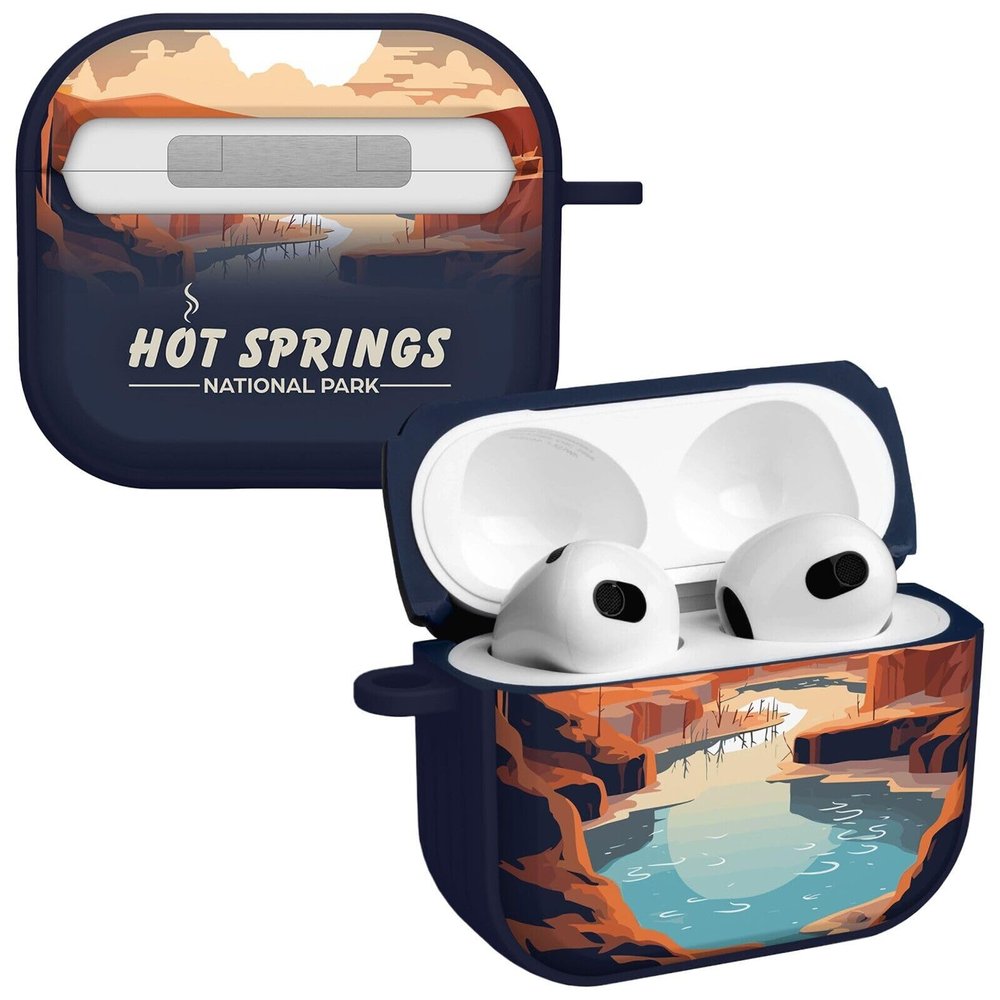 Affinity Bands National Parks HDX Case Cover Compatible with Apple AirPods Gen 3 (Hot Springs)