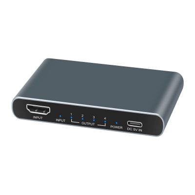 JNIYHGENS 4K Splitter 1 in 4 Out Video Splitter 1X4 Split 1 in 4 Out for HDTV PC