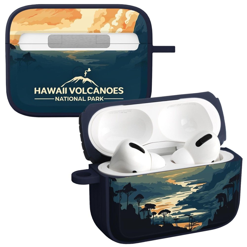 Affinity Bands National Parks HDX Case Cover Compatible with Apple AirPods Pro 1 & 2 (Hawaii Volcanoes)