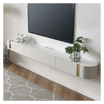 TV Stand Luxury Modern TV Stand, Entertainment Center with 2 Drawers & Shelves, Large Capacity Media Console Table TV Cabinet with Storage for Living Room TV Cabinet(Gris,170 * 18 * 24cm)