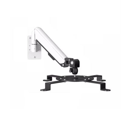 Bustards Projector Stand Projector Bracket Folding Hanging Bracket Wall Mounted Hanging Bracket Universal Telescopic Rotating Projector Bracket Projector Mount for Wall(White,Single Section)