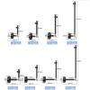 Bustards Projector Stand Projector Bracket Bedside Folding Wall Mounted Suspended Projector Bracket Living Room Study Stable and Durable Projector Bracket Projector Mount for Wall(TY-925) view 2
