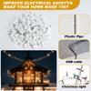 Cable Wire Clips - 100 Pcs White Cable Clips 8mm 10mm Wire Staples Wall Cables Management with Steel Nails Cord Holder for Wires, Ethernet, Cord Organization view 2