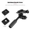 BORTT 3-Way pan tilt Head 3-Way Pan Tilt Head 360 Panoramic 3KG Payload with Handle Quick Release Plate Universal 1/4 Mounting for Camera Tripod Mounting, Black view 3