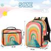 Backpack with Lunch Box Travel Backpack Abstact Rainbow Lunch Bag & Laptop Backpack Bookbag Insulated Lunchbox Freezable Lunch Bag Waterproof Daypack view 2