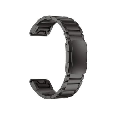 22mm 26mm Titanium Alloy Strap Fit For Garmin/Fenix 7X 5/5X/5XPlus/6/6X Enduro Metal Wristband Fit For Instinct1/2/955 Watch Band Bracelet(Black,26mm Fenix 3HR D2)