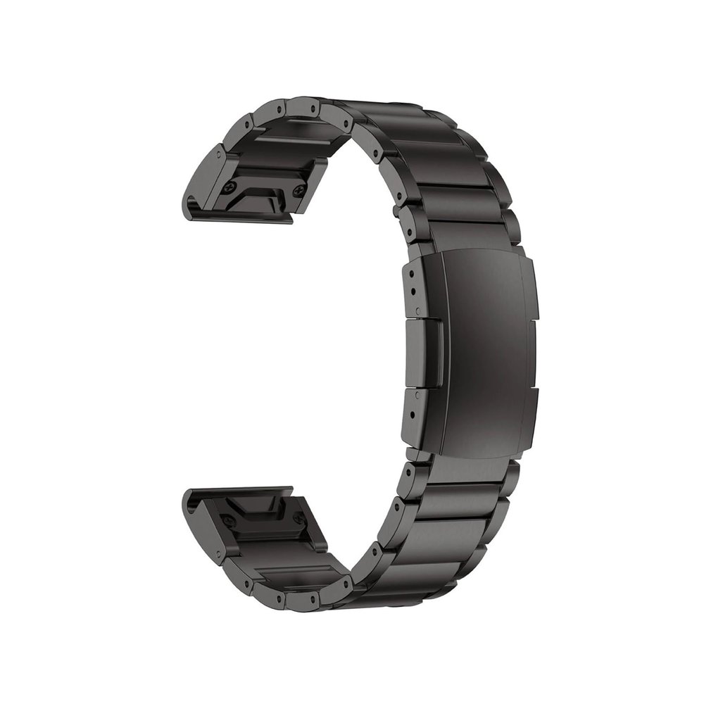 22mm 26mm Titanium Alloy Strap Fit For Garmin/Fenix 7X 5/5X/5XPlus/6/6X Enduro Metal Wristband Fit For Instinct1/2/955 Watch Band Bracelet(Black,26mm Fenix 3HR D2)