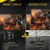CORSAHD 8K@60Hz 4K@120Hz HDMI 2.1 Splitter 1 in 2 Out,48 Gbps,HDCP 2.3,Supports VRR,ALLM,HDCP Bypass,EDID,Duplicate/Mirror/Copy,Downscale,HDR,Dolby Vision Atmos,Soundbar view 3