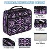 Backpack with Lunch Box Travel Backpack Geometric Flower Lunch Bag & Laptop Backpack Bookbag Insulated Lunchbox Freezable Lunch Bag Waterproof Daypack view 4