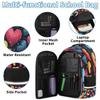 Backpack with Lunch Box Travel Backpack Colorful Heart Lunch Bag & Laptop Backpack Bookbag Insulated Lunchbox Freezable Lunch Bag Waterproof Daypack view 3