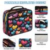 Backpack with Lunch Box Travel Backpack Colorful Heart Lunch Bag & Laptop Backpack Bookbag Insulated Lunchbox Freezable Lunch Bag Waterproof Daypack view 4
