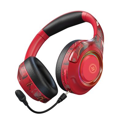 Einprovken Wireless Headphones Bluetooth Over-Ear Headset with Multiple Modes, Hi-Res Sound, Noise Cancelling Microphone for Cell Phones Laptop Computer (Red)