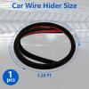 IWIWE Universal Car Wire Hider 3.28 Ft with Adhesive Backing for Hide Wires for Roof Rack Light BarWires to Secure The Car Recorder (Black,1Pack) view 2