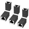 ZDRU RJ45 Ethernet in-line Adapter Keystone Coupler for Cat8/Cat7/Cat6/Cat5e/Cat5, Female to Female Ethernet Cable Extender for PC Router Modem PS5 Xbox (6 Pack Black) view 1