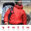 Wishouse Walkie Talkies for Kids Adults - Long Range Rechargeable 2 Way Radios,Gift,Hiking Accessories Camping Gear with Lamp,SOS Siren,NOAA Weather Alert,VOX,Easy to Use Red Blue 2 Pack view 2