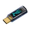 ZHENZQ Highly Speed USB C to USB C Adapter with LED Display 240W Power Delivery 40Gbps Data Transfer Data Sync Connectors, light blue view 1