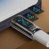 ZHENZQ Highly Speed USB C to USB C Adapter with LED Display 240W Power Delivery 40Gbps Data Transfer Data Sync Connectors, light blue view 4