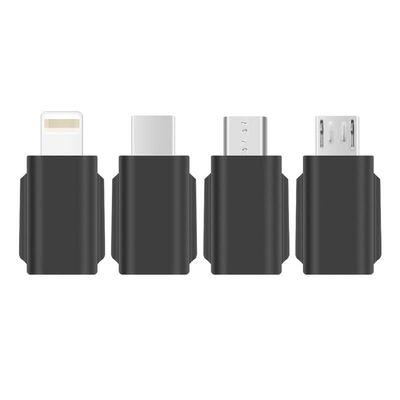 FTYUERT Drone toy accessories for D Osmo Pocket 2 for Micro USB TYPE-C IOS Smartphone Adapter Phone Data Connector Interface Handheld Gimbal Camera Accessories(Black 4 in 1 set)