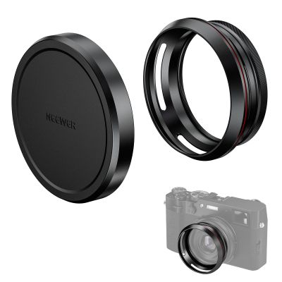 NEEWER Round Lens Hood for X100V/X100VI, Prevents Flare & Reflection, Not Compatible with Traditional Round Filters, Black, CA086