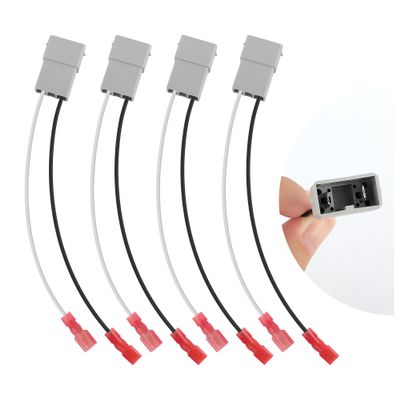 4PCS 72-7800 Car Speaker Adapter/Speaker Harness,Speaker Harness Adapter Replacement Connect Speakers to Wiring System,Speaker Wire Connections Compatible with Honda Acura (72-7800)