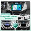 [2+64G] Android 15 Car Stereo for Hyundai Elantra Radio 2011 2012 2013, Wireless CarPlay Radio Android Auto, Hikity 9'' Touch Screen Car Radio GPS Mirror Link WiFi Backup Cam Bluetooth SWC FM/RDS view 2