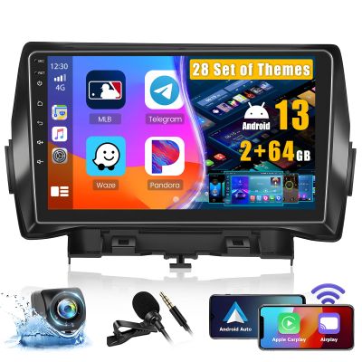 [2+64G] Android 15 Car Stereo for 2014 2015 2016 2017 2018 2019 Ford Escape Radio, Hikity Wireless CarPlay Radio Android Auto, 9'' Touch Screen with GPS Mirror Link WiFi Backup Cam Bluetooth FM/RDS