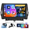 [2+64G] Android 15 Car Stereo for 2014 2015 2016 2017 2018 2019 Ford Escape Radio, Hikity Wireless CarPlay Radio Android Auto, 9'' Touch Screen with GPS Mirror Link WiFi Backup Cam Bluetooth FM/RDS view 1