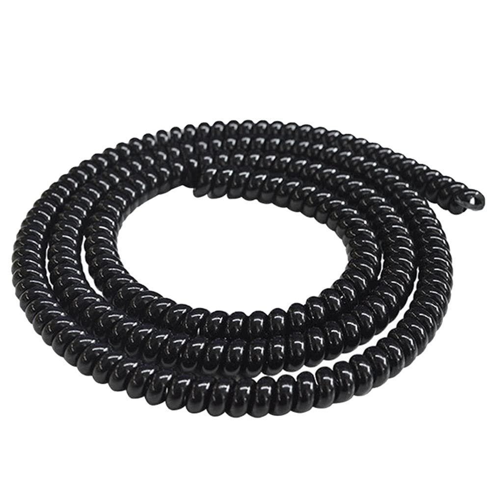 Beuiouer 6 PC 1M E-Bike Cable Pipe Protection Spiral Wrap Winding Cable Wire Protector Cover Tube TPU for Scooter Motorcycle, Black