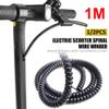 Beuiouer 6 PC 1M E-Bike Cable Pipe Protection Spiral Wrap Winding Cable Wire Protector Cover Tube TPU for Scooter Motorcycle, Black view 2