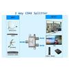 Beuiouer Digital 2 Way Coaxial Cable Splitter 5-2400MHz, RG6 Compatible, Work with Analog/Digital TV Connections and Internet, Silver, 500317624 view 4