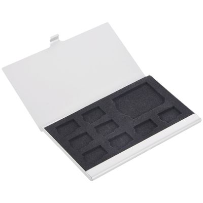 Beuiouer 9 Micro-SD/SD Memory Card Storage Holder Box Protector Metal Cases 8 TF&1 SD