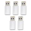 Beuiouer 5PCS USB Data Blocker Charge-Only USB Blocker Adapter for Blocking Data Sync Protect Against Juice Jacking Silver view 1