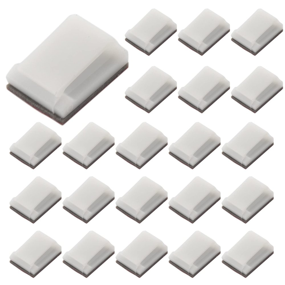 Beuiouer Self-Adhesive LED Strip Light Mounting Brackets and Clips,LED Light Strip Clips,LED Strip Light Holder (100-PACK White)