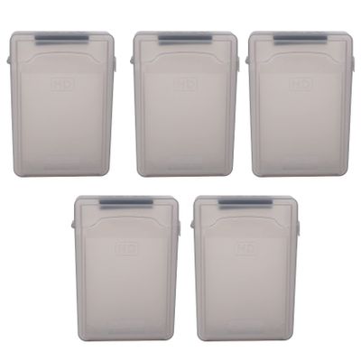 Beuiouer 5pcs 3.5 inch IDE HDD Hard Drive Disk Plastic Storage Box Case Enclosure
