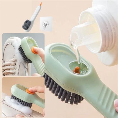 2 in 1 Multifunction Cleaning Brush, 2 in 1 Multifunction Cleaning Brush with Soap Dispenser, 2024 New Beyond Draw 2 in 1 Multifunction Cleaning Brush (White)