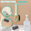 2 in 1 Multifunction Cleaning Brush, 2 in 1 Multifunction Cleaning Brush with Soap Dispenser, 2024 New Beyond Draw 2 in 1 Multifunction Cleaning Brush (White) view 3