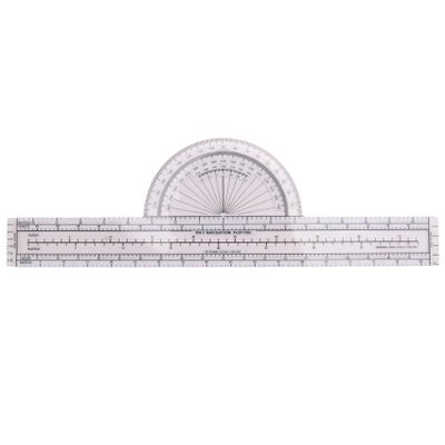 Beuiouer Aviation Navigation Plotter Flight Plotter Plastic Flight Plotter Premier Fixed Plotter with WACCharts, Flight Planning Tools for Pilots, for Students