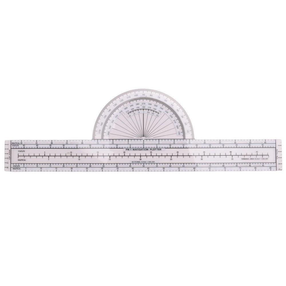 Beuiouer Aviation Navigation Plotter Flight Plotter Plastic Flight Plotter Premier Fixed Plotter with WACCharts, Flight Planning Tools for Pilots, for Students