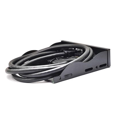 Beuiouer USB Front Panel for PC USB3.2 Gen2 10Gbps Type C + 19Pin 2Port USB3.0 Hub + HD Audio 3.5mm Earphone MIC Accessories, Black, 500455718