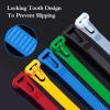 DirectNine Basics 100 PCS Buckle Self-Locking Premium Nylon Cable Wire Ties, Releasable Zip Ties, Adjustable Zip Ties Straps, Reusable Plastic Nylon Cable Ties, Nylon Strap with Buckle, 8x150mm, Black view 2