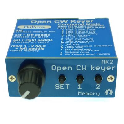 Beuiouer Open CW Keyer MK2 Finished with Aluminum Shell CW Keyer MK2 KIT CW Speed Adjustable from 1 to 999 WPM, blue, 500354426