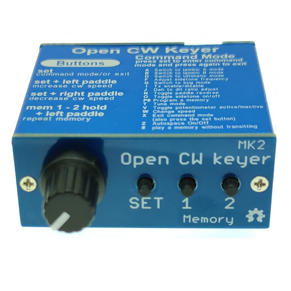 Beuiouer Open CW Keyer MK2 Finished with Aluminum Shell CW Keyer MK2 KIT CW Speed Adjustable from 1 to 999 WPM, blue, 500354426