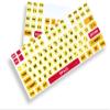 BLEWAY Large Print Computer Keyboard Sticker, High Contrast Keyboard Sticker with Oversized Print Letters for Visually Impaired Low Vision Individuals (Yellow+Black), Extra Large Symbols view 1