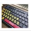 BLEWAY Large Print Computer Keyboard Sticker, High Contrast Keyboard Sticker with Oversized Print Letters for Visually Impaired Low Vision Individuals (Yellow+Black), Extra Large Symbols view 3