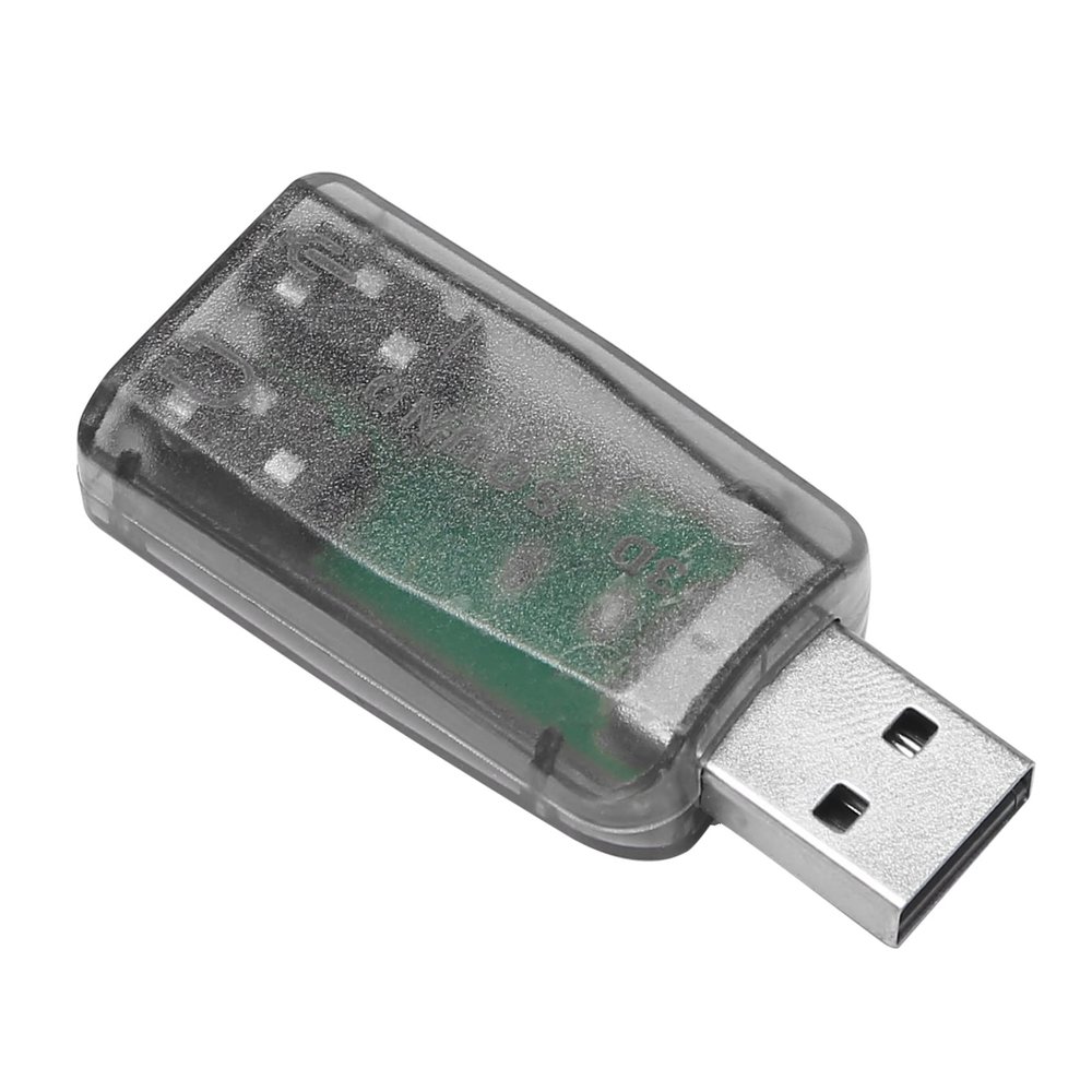 Beuiouer USB to 3.5mm Mic Headphone Jack Stereo Headset 3D Sound Card Audio Adapter PC, 103264
