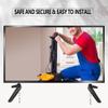 Beuiouer Universal TV Stand, Table Top TV Stand Base Replacement, TV Base Pedestal Feet TV Stand Mount Legs 17mm-20mm Easy to Use view 3