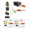 Beuiouer Extended Portable Air Compressor Tire Inflator Replacement Hose with Stainless Steel Mesh for Protection, Air Pump Tube, Fine Workmanship, Silver&Orange view 2