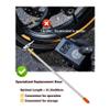 Beuiouer Extended Portable Air Compressor Tire Inflator Replacement Hose with Stainless Steel Mesh for Protection, Air Pump Tube, Fine Workmanship, Silver&Orange view 3