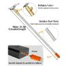 Beuiouer Extended Portable Air Compressor Tire Inflator Replacement Hose with Stainless Steel Mesh for Protection, Air Pump Tube, Fine Workmanship, Silver&Orange view 4